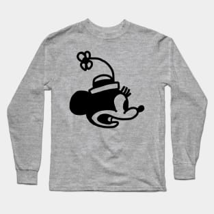 Steamboat Willie 1928 Cartoon Girl Mouse Portrait Long Sleeve T-Shirt